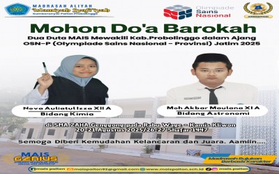 Dua Siswa MAIS Wakili Kabupaten Probolinggo di OSN Provinsi Jatim 2025