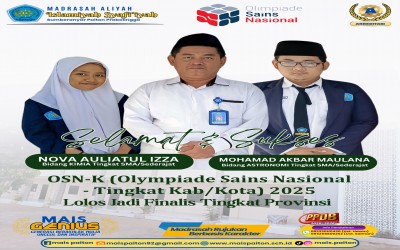Dua Siswa MAIS Jadi FInalis OSN Tingkat Provinsi Jawa Timur